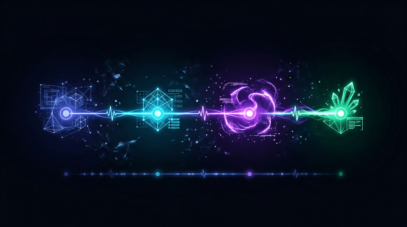 Session lifecycle diagram showing initialization, active research, and completion phases